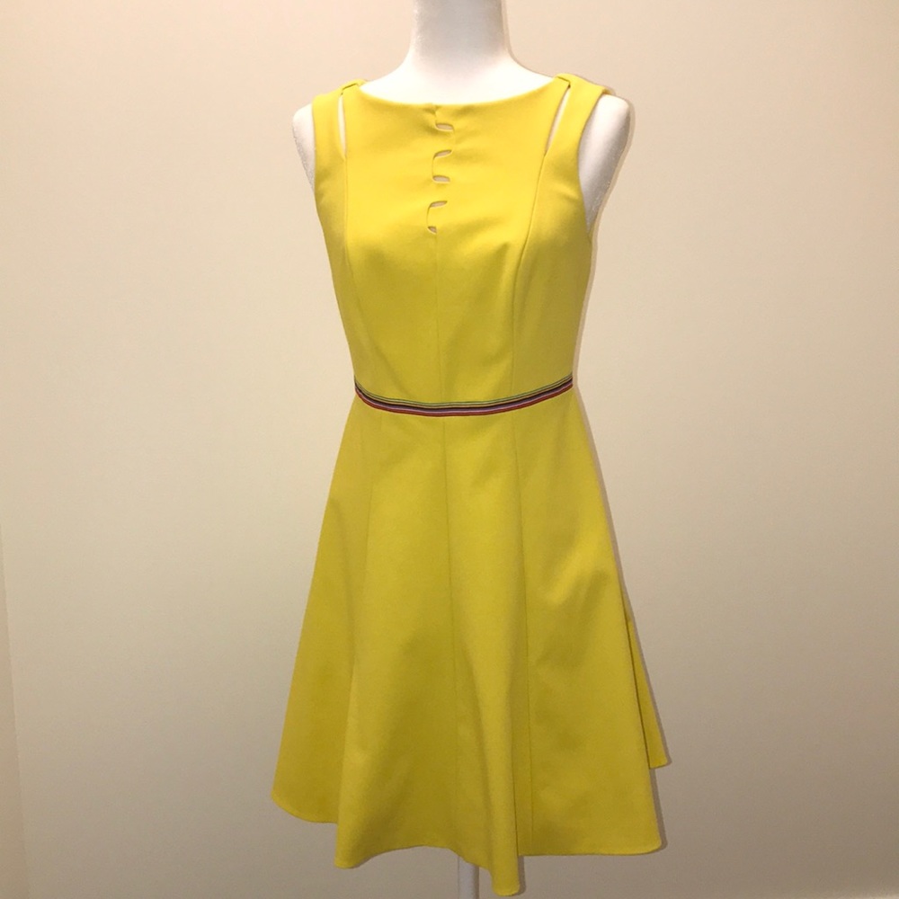 Karen Millen Canary Yellow Sun Dress